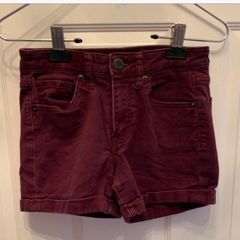 Aéropostale Maroon Jean Shorts